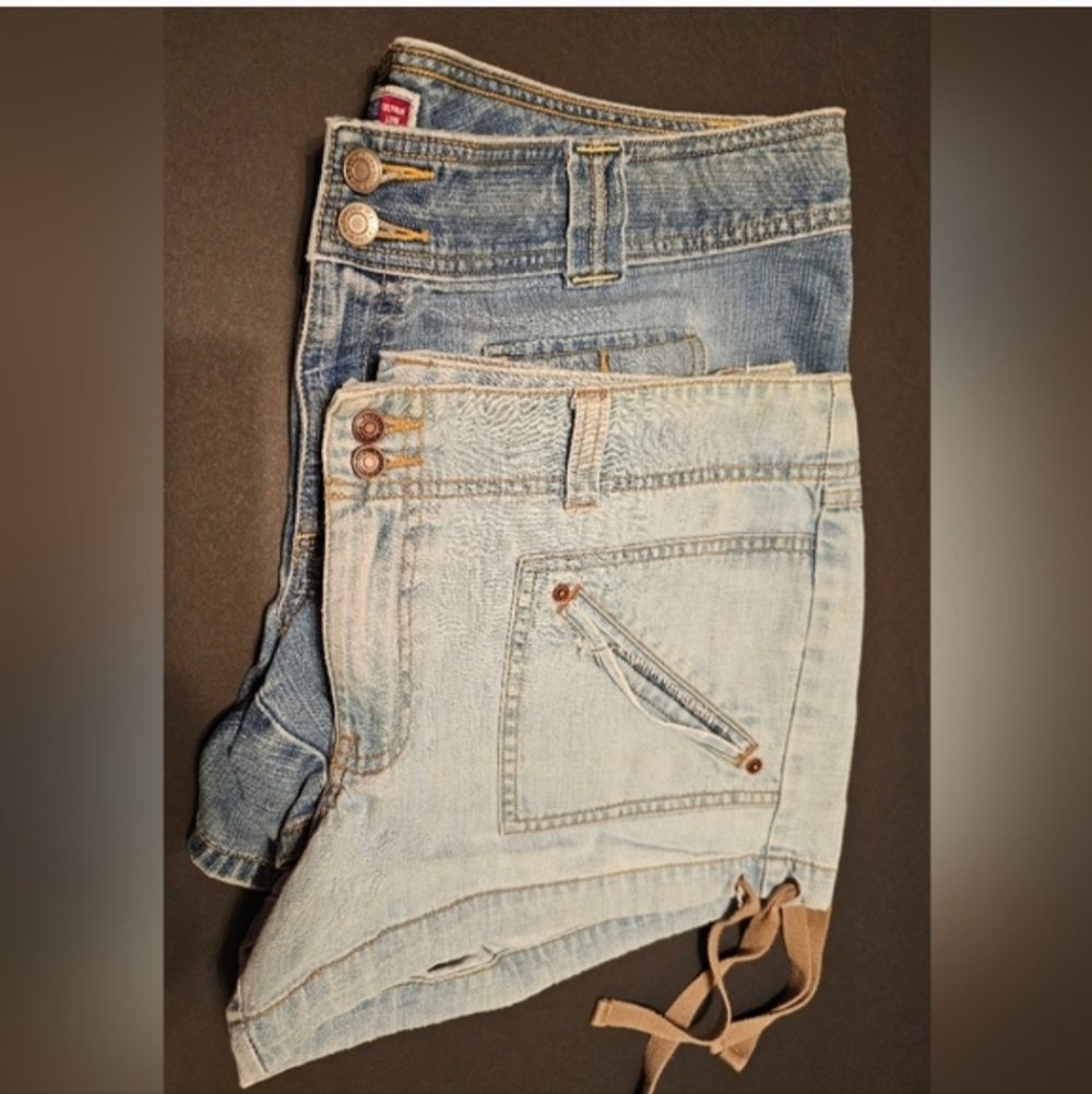 Light Blue Denim Women's Shorts Also A Darker Pair
